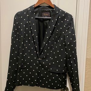 Buckley Tailors from Madewell Black Polka Dot Blazer. Size 6.